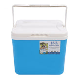 15L Insulated Portable Cooler Professional Lasting Cooling Insulation Hard Cooler Box for Outdoor Picnic Fishing Commercial Stall Blue