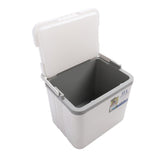 15L Insulated Portable Cooler Professional Lasting Cooling Insulation Hard Cooler Box for Outdoor Picnic Fishing Commercial Stall White