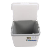 15L Insulated Portable Cooler Professional Lasting Cooling Insulation Hard Cooler Box for Outdoor Picnic Fishing Commercial Stall White