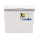 15L Insulated Portable Cooler Professional Lasting Cooling Insulation Hard Cooler Box for Outdoor Picnic Fishing Commercial Stall White