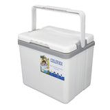 6L Portable Cooler Box Large Capacity Multifunctional Keeps Food Freshness and Drink Cool Insulated Hard Cooler Case for Ice Drinks Food White