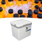 6L Portable Cooler Box Large Capacity Multifunctional Keeps Food Freshness and Drink Cool Insulated Hard Cooler Case for Ice Drinks Food White