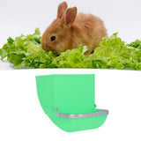 5PCS Small Animal Feeder Plastic Iron Spill Proof Large Capacity Rabbit Food Dispenser for Guinea Pigs Chinchillas Ferrets Green