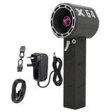 Electric Jet Fan Stepless Speed Adjustment 11 Fan Blades 64mm Duct Handheld Air Blower Turbine Fan for Snow Blowing Car Cleaning Black and White In Australia - Darrahopens