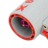 Electric Jet Fan Stepless Speed Adjustment 11 Fan Blades 64mm Duct Handheld Air Blower Turbine Fan for Snow Blowing Car Cleaning White and Red