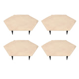 4pcs Stepping Stones Outdoor with 24pcs Ground Stakes Weather Resistant Decorative Stone for Garden Yard Lawn Pathway Walk Way Hex Beige In Australia - Darrahopens