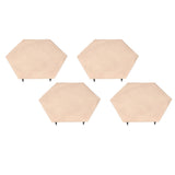 4pcs Stepping Stones Outdoor with 24pcs Ground Stakes Weather Resistant Decorative Stone for Garden Yard Lawn Pathway Walk Way Hex Beige