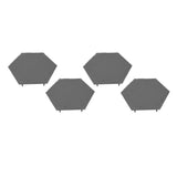 4pcs Stepping Stones Outdoor with 24pcs Ground Stakes Weather Resistant Decorative Stone for Garden Yard Lawn Pathway Walk Way Hex Gray