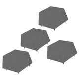 4pcs Stepping Stones Outdoor with 24pcs Ground Stakes Weather Resistant Decorative Stone for Garden Yard Lawn Pathway Walk Way Hex Gray