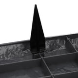 Stepping Stone with Ground Stakes Polypropylene Resin Weatherproof Garden Décor Stepping Stone for Lawn Outdoor Square Grey