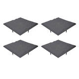 Stepping Stone with Ground Stakes Polypropylene Resin Weatherproof Garden Décor Stepping Stone for Lawn Outdoor Square Grey