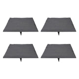 Stepping Stone with Ground Stakes Polypropylene Resin Weatherproof Garden Décor Stepping Stone for Lawn Outdoor Square Grey