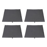 Stepping Stone with Ground Stakes Polypropylene Resin Weatherproof Garden Décor Stepping Stone for Lawn Outdoor Square Grey