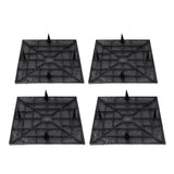 Stepping Stone with Ground Stakes Polypropylene Resin Weatherproof Garden Décor Stepping Stone for Lawn Outdoor Square Grey
