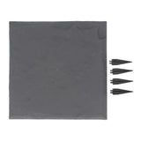 Stepping Stone with Ground Stakes Polypropylene Resin Weatherproof Garden Décor Stepping Stone for Lawn Outdoor Square Grey