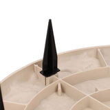 Outdoor Step Stones Decorative Polypropylene Resin Stepping Stones with Ground Stakes for Lawn Garden Pathway Round Beige In Australia - Darrahopens