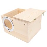 Parakeet Nesting Box Solid Wood Bird Breeding Mating Box for Cockatiel Lovebirds Budgie Canary