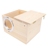 Parakeet Nesting Box Solid Wood Bird Breeding Mating Box for Cockatiel Lovebirds Budgie Canary