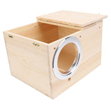 Parakeet Nesting Box Solid Wood Bird Breeding Mating Box for Cockatiel Lovebirds Budgie Canary