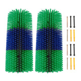 2pcs Livestock Scratch Brushes Full Massage Relieve Itching Animal Back Scratching Brush for Horse Cattle Sheep Green