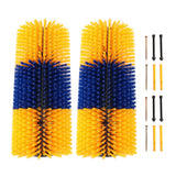 2pcs Livestock Scratch Brushes Full Massage Relieve Itching Animal Back Scratching Brush for Horse Cattle Sheep Yellow