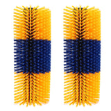 2pcs Livestock Scratch Brushes Full Massage Relieve Itching Animal Back Scratching Brush for Horse Cattle Sheep Yellow