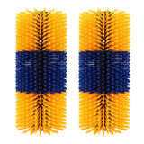 2pcs Livestock Scratch Brushes Full Massage Relieve Itching Animal Back Scratching Brush for Horse Cattle Sheep Yellow
