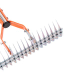 Thatch Rake 14.7 Inch Carbon Steel Stainless Steel Robust Lawn Dethatcher Rake with Handle for Cleaning Dead Grass Yard Garden 3 Sections