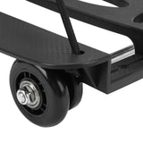 Folding Hand Truck 4 Wheels Iron Tube 99.2 Lb Load Bearing Foldable Luggage Trolley Cart for Travel Shopping