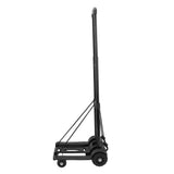 Folding Hand Truck 4 Wheels Iron Tube 99.2 Lb Load Bearing Foldable Luggage Trolley Cart for Travel Shopping