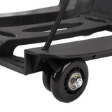 Folding Hand Truck Aluminum Alloy 4 Wheels 40kg Load Dolly Cart for Shopping Luggage