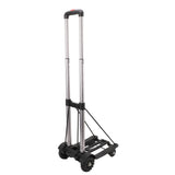 Folding Hand Truck Aluminum Alloy 4 Wheels 40kg Load Dolly Cart for Shopping Luggage