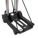 Folding Hand Truck Aluminum Alloy 4 Wheels 40kg Load Dolly Cart for Shopping Luggage