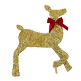 Deer Holiday Decoration Gold LED Easy Assembly 3 Piece Reindeer Family Decor for Xmas Festival Yard Decoration In Australia - Darrahopens