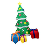 Inflatable Xmas Tree with LED Light Quick Inflation Soft Warm Lighting Blow Up Xmas Tree Holiday Decor