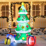 Inflatable Xmas Tree with LED Light Quick Inflation Soft Warm Lighting Blow Up Xmas Tree Holiday Decor