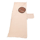 Windproof Hooded Blanket Fleece Hooded Wearable Blanket Adult Camp Poncho Sleeping Bag for Camping and Travel Coffee