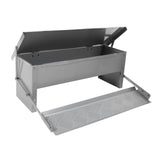 Automatic Chicken Feeder Steel Large Capacity Water Resistant Poultry Feeder Food Dispenser with Lid for Farm