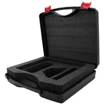 Water Resistant Satellite Hard Case for Adapter Cable Kickstand Power Supply Accessories Travel Handle Case for Outdoor Camping Car RV Boat Trips