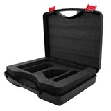 Water Resistant Satellite Hard Case for Adapter Cable Kickstand Power Supply Accessories Travel Handle Case for Outdoor Camping Car RV Boat Trips