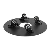 Rolling Plant Stand with Lockable Wheels Quiet Carbon Steel Water Resistant Weather Resistant Round Plant Dolly for Living Room Balcony Patio 30.5cm / 12in