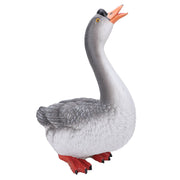 Goose Statue Figurine Resin Gray Goose Farm Animal Sculpture Desktop Ornament for Home Garden Patio Decoration In Australia - Darrahopens