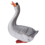 Goose Statue Figurine Resin Gray Goose Farm Animal Sculpture Desktop Ornament for Home Garden Patio Decoration In Australia - Darrahopens