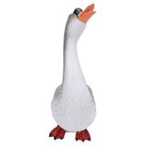Goose Statue Figurine Resin Gray Goose Farm Animal Sculpture Desktop Ornament for Home Garden Patio Decoration