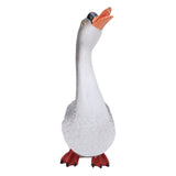 Goose Statue Figurine Resin Gray Goose Farm Animal Sculpture Desktop Ornament for Home Garden Patio Decoration