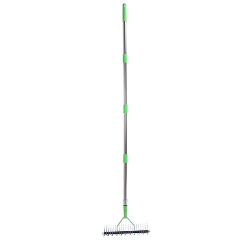 Thatch Rake Lawn Thatching Dethatcher Stainless Steel Metal Grass Grooming Yard Garden Soil Tool with Extension Rod In Australia - Darrahopens