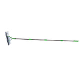 Thatch Rake Lawn Thatching Dethatcher Stainless Steel Metal Grass Grooming Yard Garden Soil Tool with Extension Rod