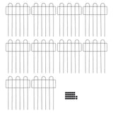 Decorative Garden Fence Iron Metal Wire Garden Fence Ground Stake Animal Barrier Fence for Outdoor Flower Bed Edging
