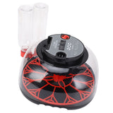 12 Eggs Incubator ABS PET Poultry Hatching Machine with Automatic Egg Turning Candling Watering Temperature Control for Chickens Goose Duck US Plug 110V
