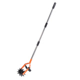 Garden Cultivator Tool Stainless Steel Lawn Reseeding Garden Tool Adjustable Handle Garden Soil Loosener with Weeding Blade for Soil Mixing 3 Sections